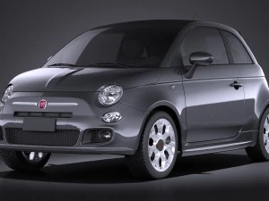 Fiat 500S 2014 v-ray Modello 3D