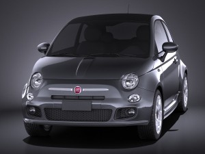 Fiat 500S 2014 vray 3D मॉडल