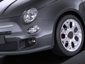 Fiat 500S 2014 vray 3D मॉडल