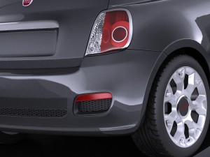 Fiat 500S 2014 vray 3D मॉडल