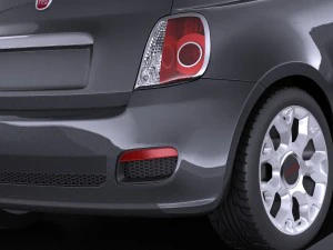 Fiat 500S 2014 vray 3D Model