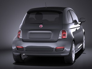 Fiat 500S 2014 vray 3D मॉडल