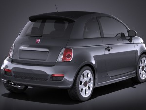 Fiat 500S 2014 vray 3D मॉडल
