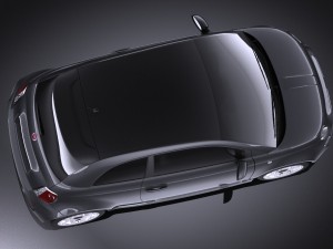 Fiat 500S 2014 vray 3D मॉडल
