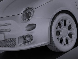 Fiat 500S 2014 vray 3D मॉडल