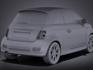 Fiat 500S 2014 vray 3D मॉडल