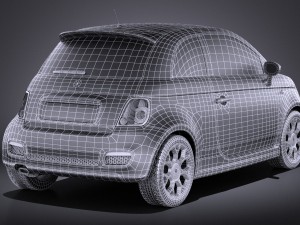 Fiat 500S 2014 vray 3D मॉडल