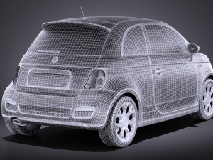 Fiat 500S 2014 vray 3D मॉडल
