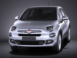 Fiat 500X 2015 vray Modèle 3D