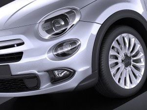 Fiat 500X 2015 vray Modèle 3D