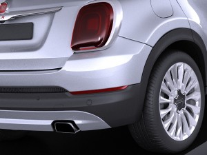 Fiat 500X 2015 vray Modèle 3D