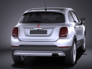 Fiat 500X 2015 vray Modèle 3D