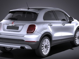 Fiat 500X 2015 vray Modèle 3D
