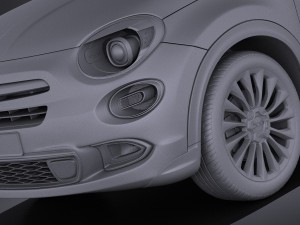 Fiat 500X 2015 vray Modèle 3D