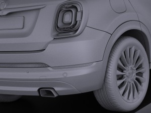 Fiat 500X 2015 vray Modèle 3D