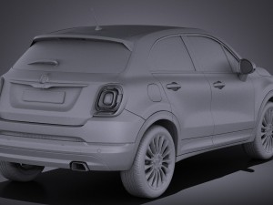 Fiat 500X 2015 vray Modèle 3D