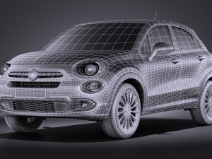 Fiat 500X 2015 vray Modèle 3D