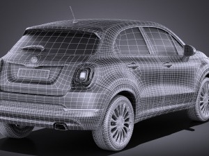 Fiat 500X 2015 vray Modèle 3D