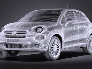 Fiat 500X 2015 vray Modèle 3D