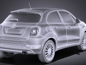 Fiat 500X 2015 vray Modèle 3D