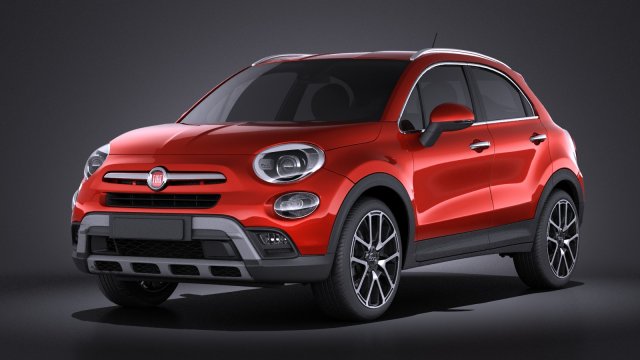 Fiat 500X Cross 2015 vray 3D Model .c4d .max .obj .3ds .fbx .stl .blend