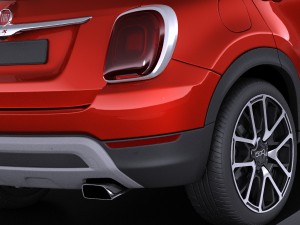 Fiat 500X Cross 2015 vray 3D Model