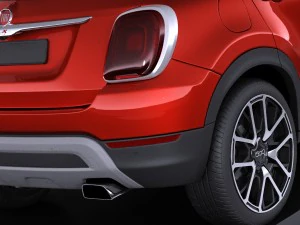 Fiat 500X Cross 2015 vray 3D Model