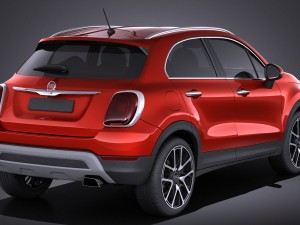 Fiat 500X Cross 2015 vray 3D Model
