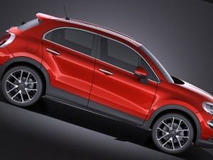 Fiat 500X Cross 2015 vray 3D Model