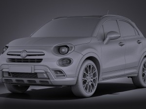 Fiat 500X Cross 2015 vray 3D Model