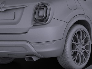 Fiat 500X Cross 2015 vray 3D Model