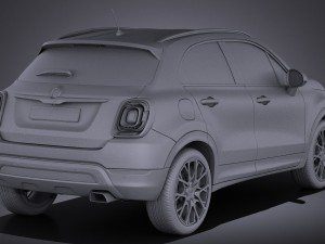 Fiat 500X Cross 2015 vray 3D Model