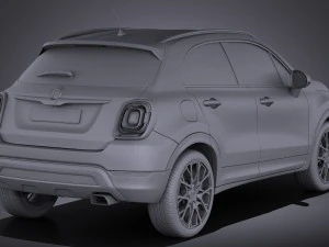 Fiat 500X Cross 2015 vray 3D Model