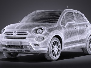 Fiat 500X Cross 2015 vray 3D Model