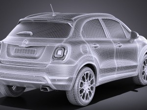 Fiat 500X Cross 2015 vray 3D Model