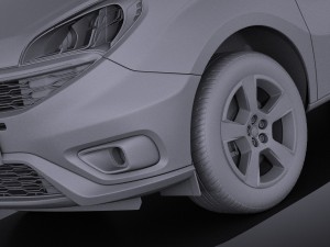 Fiat Doblo Cargo 2015 vray 3D Model