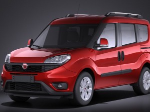 Fiat Doblo Passenger 2015 vray 3D 모델