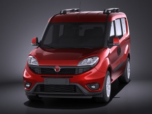 Fiat Doblo Passenger 2015 vray Modello 3D