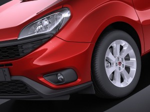Fiat Doblo Passenger 2015 vray Modello 3D