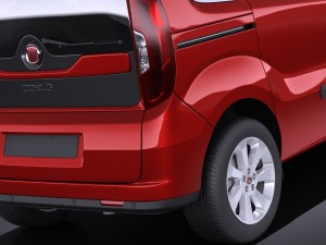 Fiat Doblo Passenger 2015 vray Modello 3D