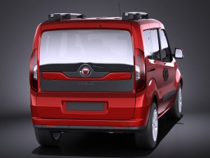 Fiat Doblo Passenger 2015 vray Modello 3D