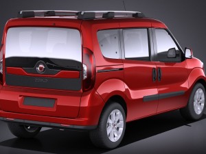 Fiat Doblo Passenger 2015 vray Modello 3D