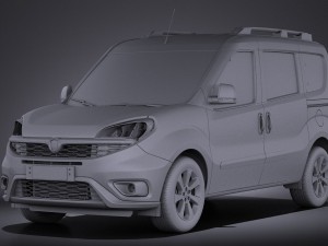 Fiat Doblo Passenger 2015 vray Modello 3D