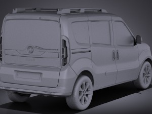 Fiat Doblo Passenger 2015 vray Modello 3D