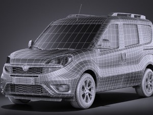 Fiat Doblo Passenger 2015 vray Modello 3D