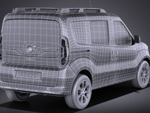 Fiat Doblo Passenger 2015 vray Modello 3D