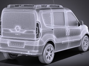 Fiat Doblo Passenger 2015 vray Modello 3D