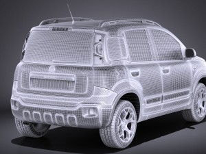 Fiat Panda Cross Country 2014 vray 3D-Modell