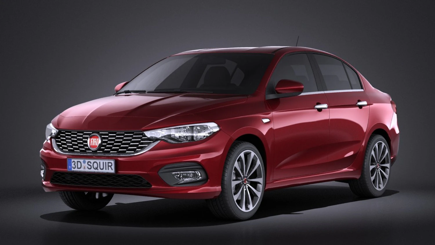 Fiat Tipo 2016 vray 3D Model .c4d .max .obj .3ds .fbx .stl .blend 