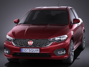 Fiat Tipo 2016 vray Modelo 3D